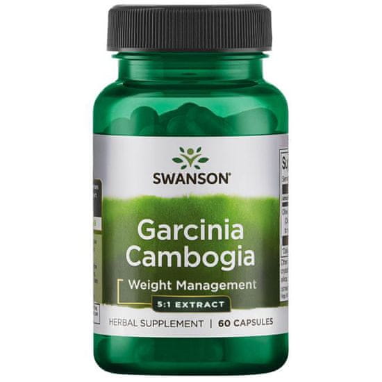 Swanson Garcinia Cambogia 5:1 Extract, 80mg, 60 kapslí