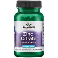 Swanson Zinc Citrate, Zinek Citrát, 30 mg, 60 kapslí