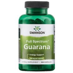 Swanson Guarana, 500 mg, 100 kapslí