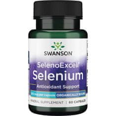 Swanson SelenoExcell, Organický Selen, 200 mcg, 60 kapslí