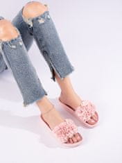 Amiatex Trendy dámské nazouváky růžové bez podpatku + Ponožky Gatta Calzino Strech, odstíny růžové, 36