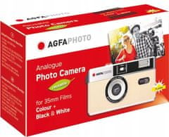 Agfaphoto AGFA AgfaPhoto analogová kamera na 35mm (135) film + lampa - Béžový