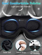 SOLFIT® 3D Maska na Spaní s Bluetooth a Integrovanými Sluchátky - SLEEPHONES