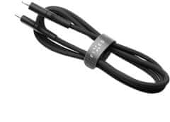 FIXED nabíjecí a datový kabel Liquid silicone USB-C - USB-C,USB 2.0, PD 60W, 1.2m, černá