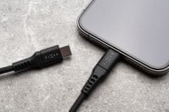 FIXED nabíjecí a datový kabel Liquid silicone USB-C - USB-C,USB 2.0, PD 60W, 2m, černá