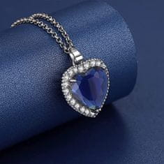 Cool Mango Modrá ženská kulatá náhrdelník, srdce oceánu – Titanic