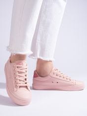 Amiatex Trendy dámské tenisky růžové bez podpatku, odstíny růžové, 39