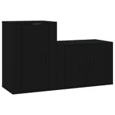 shumee 2dílný set TV skříněk černý kompozitní dřevo