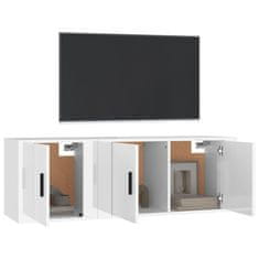 shumee 2dílný set TV skříněk bílý s vysokým leskem kompozitní dřevo