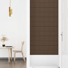 Vidaxl Nástěnné panely 12 ks hnědé 90 x 30 cm textil 3,24 m²