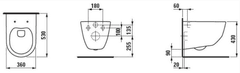 KOUPELNYMOST Alcadrain jádromodul - předstěnový instalační systém s bílým/ chrom tlačítkem m1720-1 + wc laufen pro lcc rimless + sedátko (AM102/1120 M1720-1 LP2)