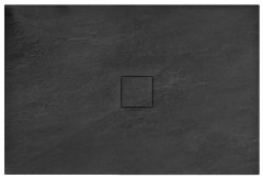 REA Sprchová vanička stone 80x100 černá (REA-K9756)