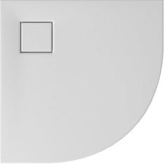 CERSANIT Set b448 sprchová vanička čtvrtkruh tako slim 80x4 bílé mat + sifon (S932-155)