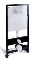 KOUPELNYMOST Předstěnový instalační systém s bílým tlačítkem 20/0042 + wc laufen pro lcc rimless + sedátko (PRIM_20/0026 42 LP2)