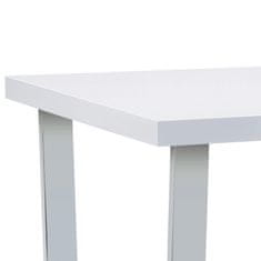 Autronic Jídelní stůl 150x90 cm, MDF deska, bílý vysoký lesk, chromovaná podnož AT-2088 WT