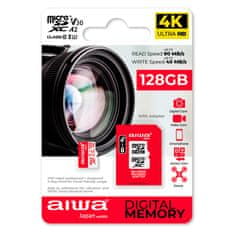 AIWA MSDV30 128 GB Micro SD karta s adaptérem U3, A2, SDXC, ip57