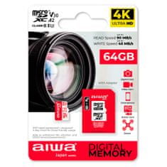 AIWA MSDV30 64 GB Micro SD karta s adaptérem U3, A2, SDXC, ip57