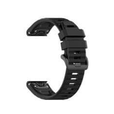 FIXED Silikonový řemínek FIXED Silicone Strap pro Garmin QuickFit 26mm, černý
