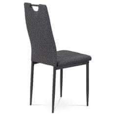 Nejlevnější nábytek Jídelní židle GWERU, šedá látka/antracitový kov