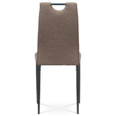 Nejlevnější nábytek Jídelní židle GWERU, hnědá látka/antracitový matný lak