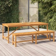 Greatstore Zahradní jídelní stůl 200 x 90 x 74 cm masivní akáciové dřevo
