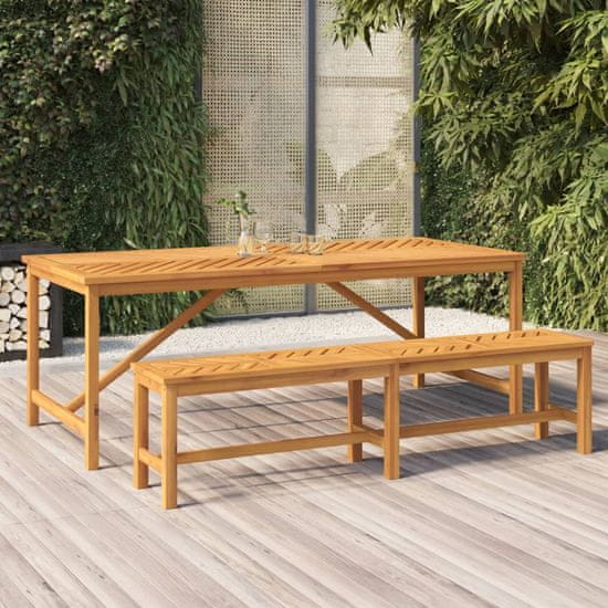 Greatstore Zahradní jídelní stůl 200 x 90 x 74 cm masivní akáciové dřevo