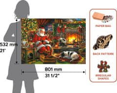 Wooden city Dřevěné puzzle Vánoční zdřímnutí 2v1, 2000 dílků EKO