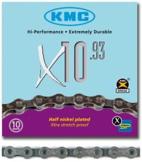 KMC řetěz X-10.93 stř/šedý v krabičce 114 čl.
