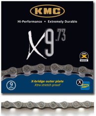KMC řetěz X-9.73 šedý, BOX 114 čl.