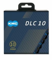 KMC řetěz DLC SL 10 modro/černý v krabičce 116 čl.