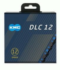 KMC řetěz DLC 12 modro/černý v krabičce 126 čl.