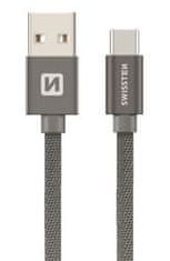 SWISSTEN datový kabel USB/Micro USB 20 cm šedý