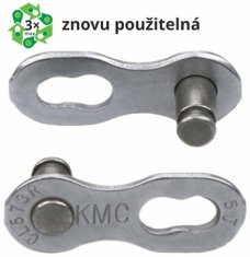 KMC spojka řetězu 7/8R EPT povrch, šedý 7,3 mm, 2 ks na blistru, cena za balení