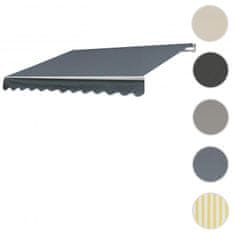 MCW Náhradní kryt pro markýzu E31, markýza se sklopným ramenem Náhradní kryt pro ochranu proti slunci, 3x2,5 m ~ Akrylová šedá barva