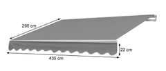 MCW Náhradní potah pro markýzu T791, náhradní potah pro markýzu se sklopným ramenem, 4,5x3m ~ Polyester terakota