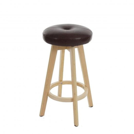 MCW Sada 2 barových židlí Navan, barová stolička, otočná imitace dřeva