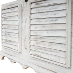 MCW Dřevěná truhla T356, lavicová úložná truhla, ošuntělý vzhled vintage 50x76x45cm ~ bílá