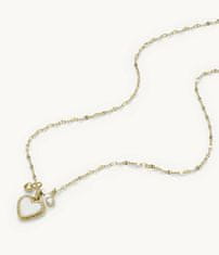 Fossil Romantický pozlacený set šperků s perletí I Heart You JF04246SET (náhrdelník, náušnice)