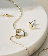 Fossil Romantický pozlacený set šperků s perletí I Heart You JF04246SET (náhrdelník, náušnice)