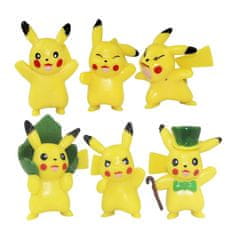 Figurky na dort pokémon 6ks Pikachu 4cm 