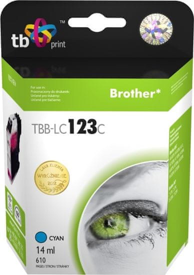 TB Group Ink.kazeta kompatibilni s Brother LC123C 100% new