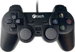C-Tech Gamepad C-TECH Callon pro PC/PS3, 2x analog, X-input, vibrační, 1,8m kabel, USB
