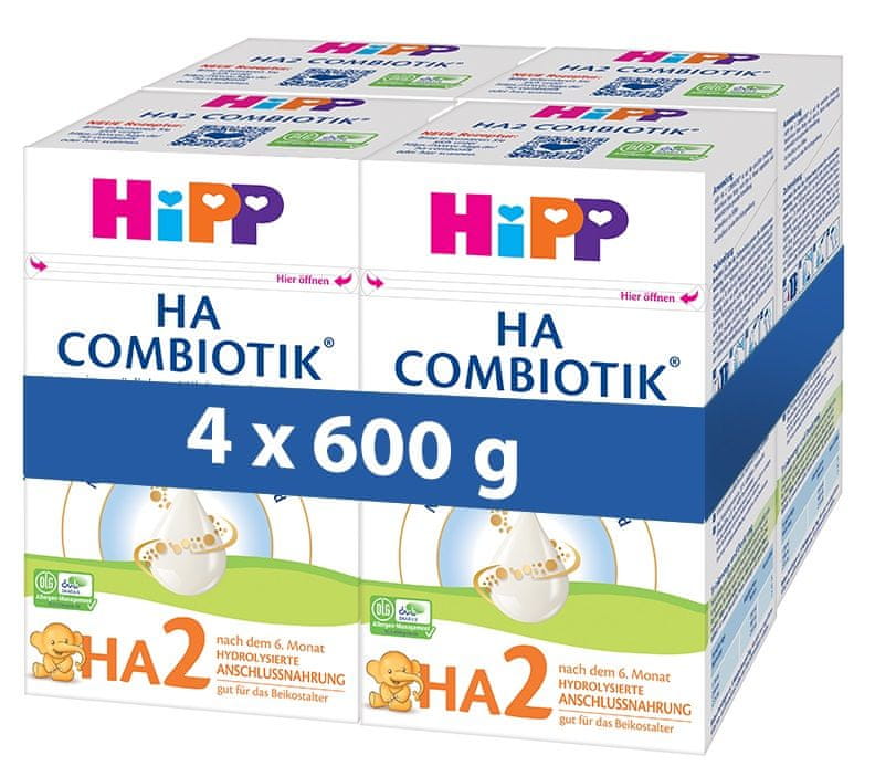 Levně HiPP HA 2 BIO Combiotik - 4 × 600 g