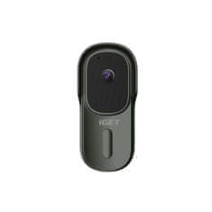 iGET iGET HOME Doorbell DS1 Anthracite - WiFi bateriový videozvonek, FullHD, obousměrný zvuk, CZ aplikace