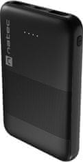 Natec powerbanka TREVI COMPACT 5000 mA 2X USB-A + 1X USB-C, černá