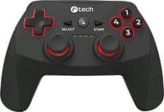 C-Tech Gamepad C-TECH Khort pro PC/PS3/Android, 2x analog, X-input, vibrační, bezdrátový, USB