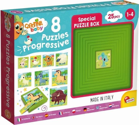 Lisciani Progresivní puzzle Farma 8v1