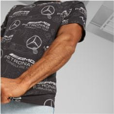 Mercedes-Benz triko PUMA AOP černo-bílo-šedé M