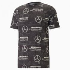 Mercedes-Benz triko PUMA AOP černo-bílo-šedé M