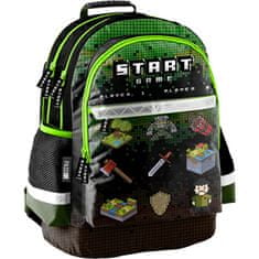 Paso Školní batoh Minecraft ergonomický 42cm zelený